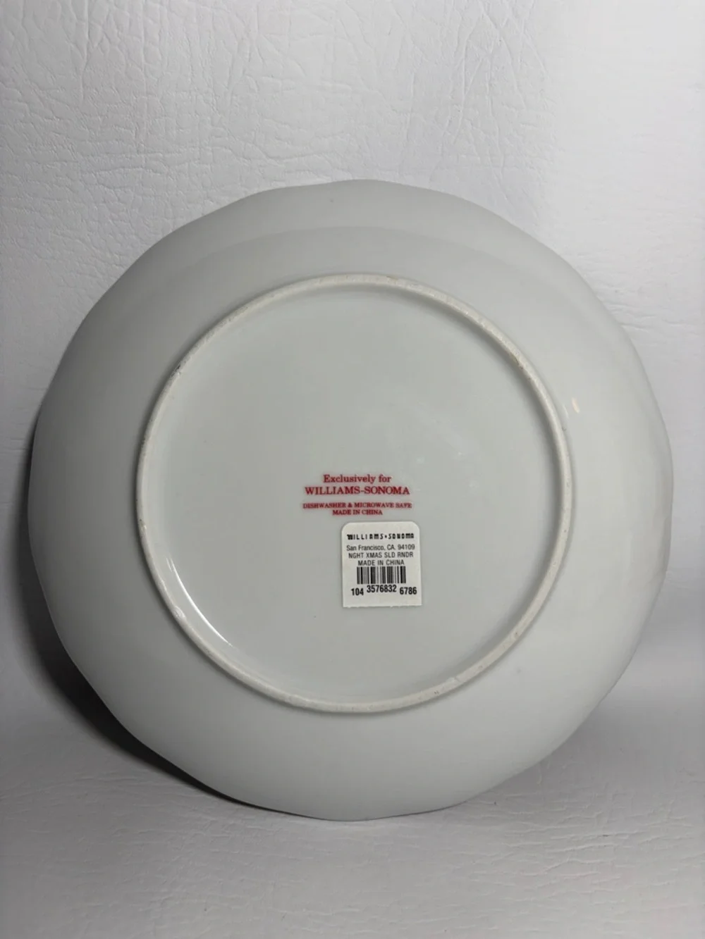 Williams Sonoma NEW Twas the Night Before Christmas Reindeer Salad Plate